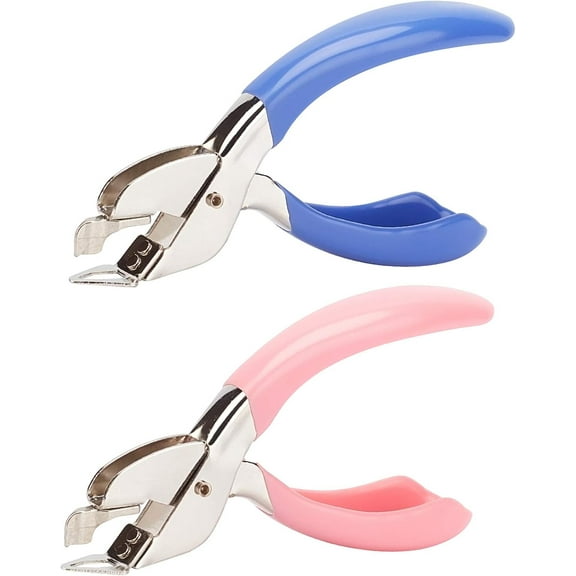 Stainless Steel Staple Remover Plier Tack Lifter Puller Office Claw Tools Mixed Color 13.1x4.7x1.95cm 2 colors 1pc/color 2pcs/set