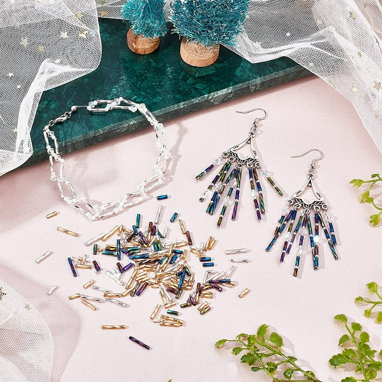 1998Pcs Style Glass Bugle Beads 6/9/12mm Long Tube Seed Bead