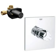 Grohe K19305-34397R-000 Allure Thermostat Trim with Rough-in, Starlight Chrome