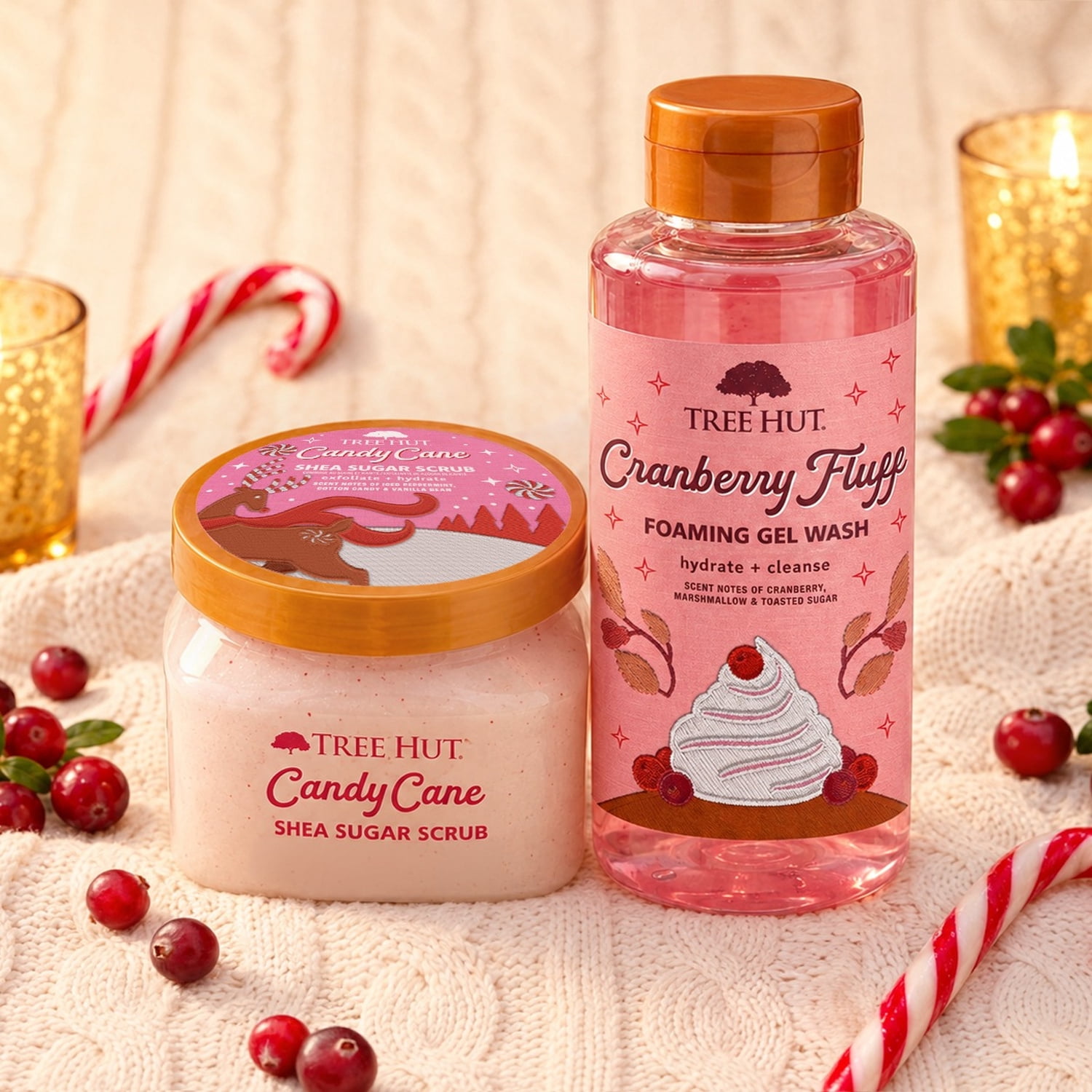 Tree Hut Candy Cane Hydraglow Body Lotion, 18 fl oz
