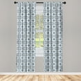 thumbnail image 3 of Ambesonne Traditional Curtains, Persian Palace Buds, Pair of 28"x95", Pale Blue, 3 of 5