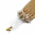 thumbnail image 4 of MY-LADY Blonde Micro Loop Ring 100% Remy Human Hair Extensions Thick Invisible Nano Beads Micro Link Hairpiece 50S 1G, 4 of 10