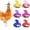 6PCS, variant on 6 Pieces Chicken Hats for Hens Tiny Pets, Funny Halloween Accessories Feather Top Hat with Adjustable Elastic Chin Strap, Rooster Duck Parrot Poultry Stylish Show Costume
