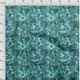thumbnail image 4 of oneOone Cotton Poplin Turquoise Blue Fabric Abstract Floral Sewing Material Print Fabric By The Yard 56 Inch Wide-1ra, 4 of 5