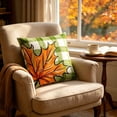 thumbnail image 4 of Btomtd Couch Pillow Covers 18 x 18 Inch, Thanksgiving Pumpkin Maple Leaf Linen Throw Pillow Cover, Farmhouse Decorative Pillow Cases for Sofa Bed, B, 4 of 6
