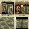 thumbnail image 2 of Heat-Resistant Tie-Back Oven Curtain 29.5x21.3 Inch,Polyester Dust & Oil Splash Proof,Machine Washable Decor for Kitchen Stove Oven Skirt Decor 29.3"W*21.3"H, 2 of 7