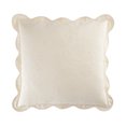 thumbnail image 2 of Historic Charleston Euro Sham 100% Cotton Ivory Off-White 26 in x 26 in Embossed Floral Matelassé Scalloped Edge, 2 of 6