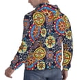 thumbnail image 6 of Pofeuu Colorful Compasses Print Mens Casual Hooded Collar Drawstring Hoodies Pullover Sweatshirts Casual Long Sleeve Shirts-4X-Large, 6 of 7