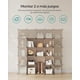 thumbnail image 5 of SONGMICS Armario Modular, Zapatero con 16 Cubos, 31 x 123 x 123 cm, Estante de Plástico PP, Marrón Camello, 5 of 5