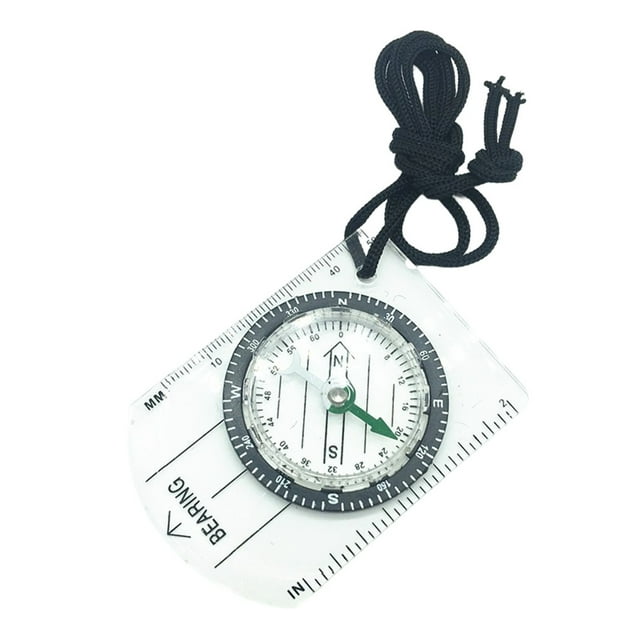 Boussole de Camping Transparente Navigation Alpinisme Survie Porte-Clés Chasse Randonnée Équipement de Survie Fournitures pour Activités Extérieures Cadeaux