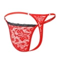 thumbnail image 4 of COSFO Men Thong Mesh Floral Lace Underwear Classic Fit Lightweight Soft Underwear for Men, 4 of 4