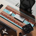 thumbnail image 2 of Long Mouse Pads for Desk,Blue and Brown Geometric Pattern Desk Mats on Top Of Desks, Desk Mouse Pad Extra Large with 3mm Non-Slip Base and Stitched Edge for Gaming,Office,Work,Home 35.4"x15.7", 2 of 6