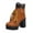 Brown Lace Up Ankle Boots, variant on hopeusnice Women's Lace Up Ankle Boots Chunky Heel Buckle Block Heel Booties Comfortable Shoes Fall Winter Warm Boots White 37