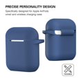 thumbnail image 5 of ATUAT Compatible with AirPods Case Cover Full Protective Silicone Skin Dust-Proof Designed for Apple AirPods 1st 2nd Generation with Keychain Front LED Visible Royal Blue, 5 of 5