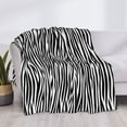 thumbnail image 3 of Yiaed Zebra Skin Print Blanket Throw Blanket Soft Cozy Flannel Blanket for Home Bed Sofa Couch Chair-50"x40", 3 of 6