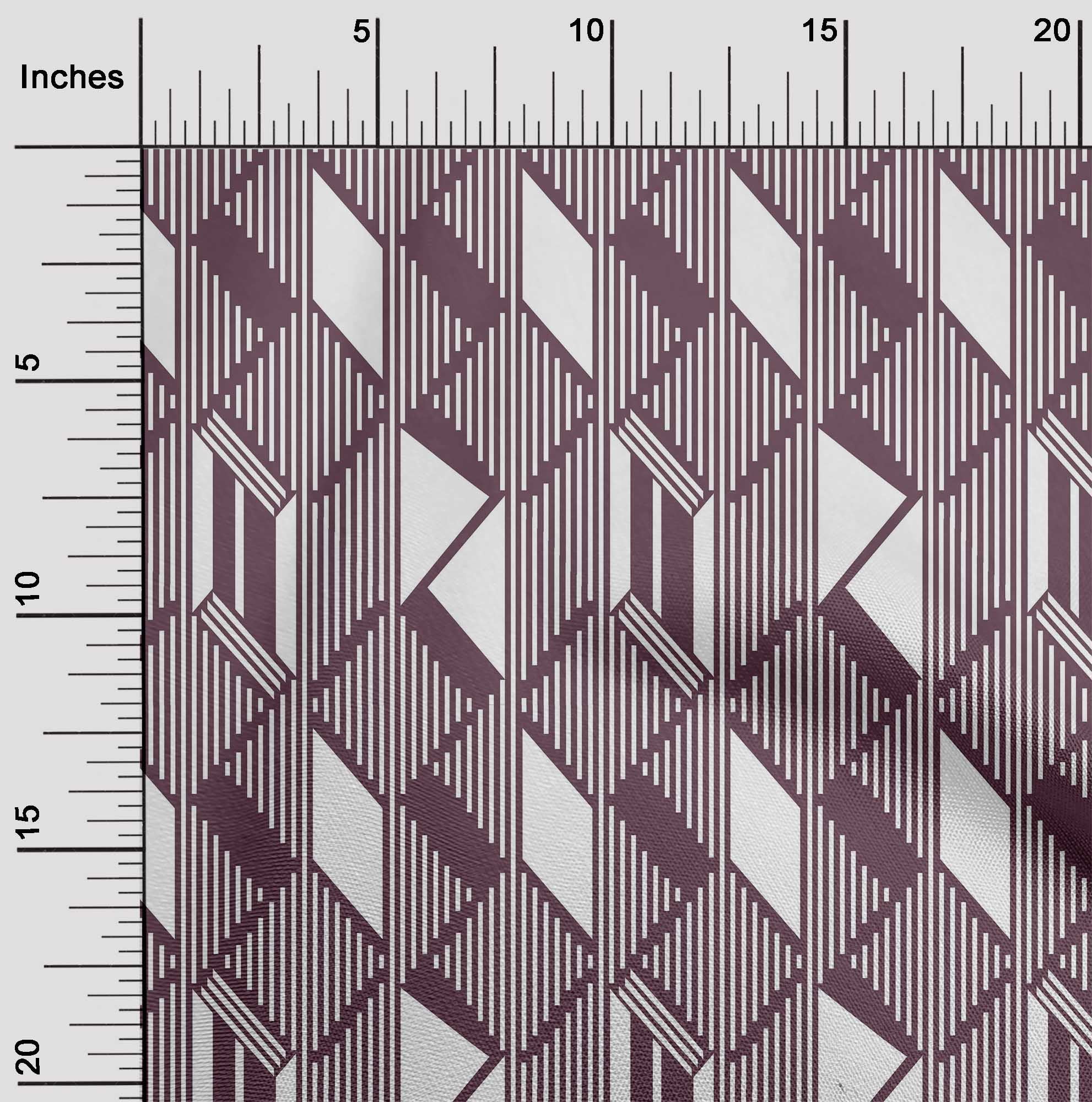 Triangular Polyester oneOone Polyester Lycra Fabric Parallelogram & Triangle Geometric Print ...