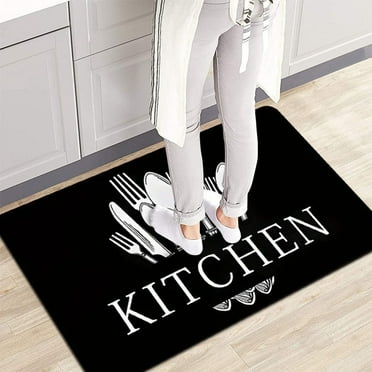 Herrklp Kitchen Rug, 1pc Bath Rug Embossed Bathroom Mat Water Absorbent And Washable Bath Rugs-Non-Slip-Thick-Soft And Comfortable Carpet For Show