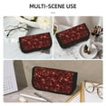 thumbnail image 5 of Bingfone Red Glitter Texture Print Pencil Case Large Capacity Pencil Pouch Pen Bag Office Stationery Organizer Multifunctional Pencil Bag for Women & Men, 5 of 6
