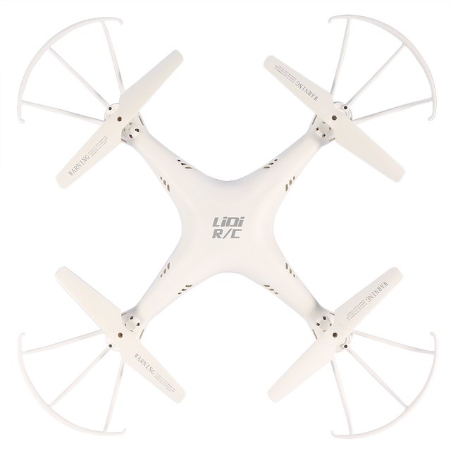 Drone con control remoto de 2,4 GHz, mantenimiento de altitud, retorno con una tecla, cuadricóptero RC (blanco sin cámara)