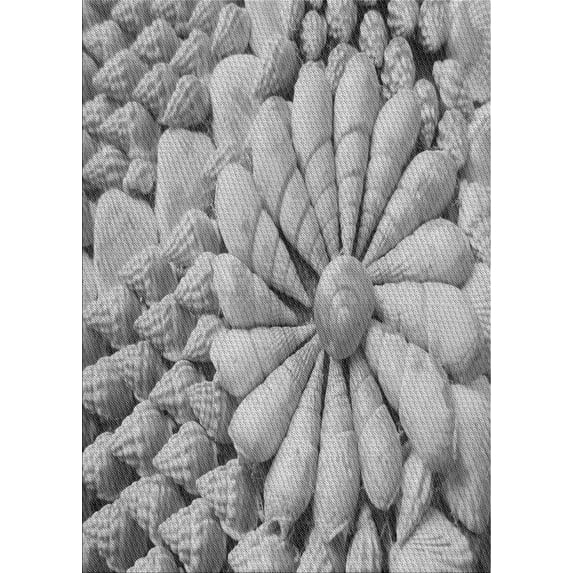 Ahgly Company Indoor Rectangle Patterned Carbon Gray Novelty Area Rugs, 2' x 4'