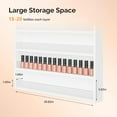 thumbnail image 4 of OmySalon 6 Layers Nail Polish Rack, Wall Mount Nail Polish Organizer w/Acrylic Baffle (White), 4 of 7
