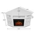 thumbnail image 7 of Real Flame Lynette Corner Fireplace TV Stand in White, 7 of 7