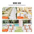 thumbnail image 6 of KFFKFF 100pcs Folding Stretch Spandex Chair Covers White for Wedding Party Restaurant, 6 of 9