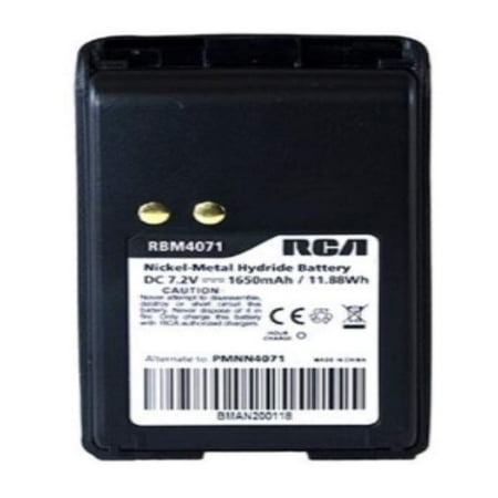 RCA RBM4071 Standard Ni-MH (Nickel Metal Hydride), 1650mAh / 11.88Wh Two-Way Radio Battery Pack Replaces Motorola PMNN4071