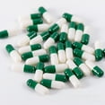 thumbnail image 3 of 1000 Uds. Cápsulas de polvo médico separadas vacías de gelatina hueca transparente blanco + verde ER, 3 of 5