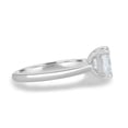 thumbnail image 3 of 2.00 Ct Asscher Cut Moissanite Solitaire Engagement Ring, 4 Claw Setting, 14K White Gold, 3 of 7