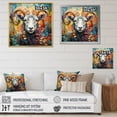 thumbnail image 4 of Designart "Colorful Sheep Chromatic euphony" Animals Floater Framed Canvas Print, 4 of 7