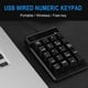 thumbnail image 5 of Tableta con Teclado Pequeño Teclado Numérico Usb con Cable con 19 Teclas para Computadoras Portátiles, Tabletas Y Teclados Numéricos Teclado para Computadora Portátil, 5 of 9