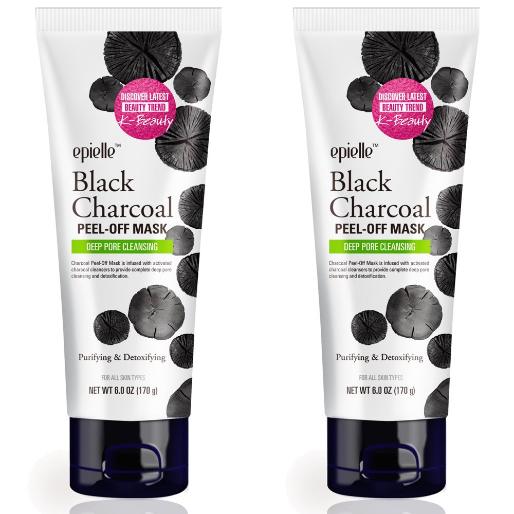 Epielle Black Charcoal PeelOff Mask, 6oz (2 pack)