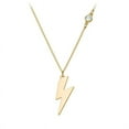 thumbnail image 1 of Lightning Bolt Charm Necklace with Gemstone, 1 of 6