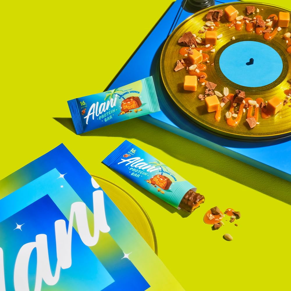 Alani Nu Protein Bar, Caramel Crunch, 12 Protein Bars, 1.69 oz (48 g) Each