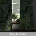 thumbnail image 4 of Lfeey Watercolor Tropical Plant Curtains, Green Botanical Print with Grommets, Blackout for Living Room Kitchen, 52x63 Inch, Set of 2, 4 of 6