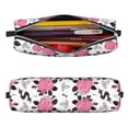 thumbnail image 2 of Yiaed Rose Flowers Print Leather Pencil Case - Leather Pen Pencil Holder - Elegant & Practical Pencil Pouch for Work & Office, 2 of 7