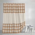 thumbnail image 4 of Shower Curtains for Bathroom-72"x72",Retro Brown Buffalo Check Waterproof Bath Curtain Grommet Shower Curtain Set with Hooks, 4 of 9