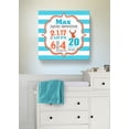 thumbnail image 4 of Personalized Canvas Birth Announcement Nursery Decor Gift, Safari Deer Design, Custom Name, Date, Weight & Length, Unique Boys & Girls Baby Shower Wall Art Presents, Color Turquoise # 1, Size - 24x24, 4 of 5