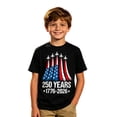 thumbnail image 4 of Boys Shirts Boys Fourth of July Patriotic Matching Tee Stars and Stripes Usa 250Th Anniversary Crew Neck Short Sleeve Shirt for Toddler Black 2 Years-3 Years, 4 of 4