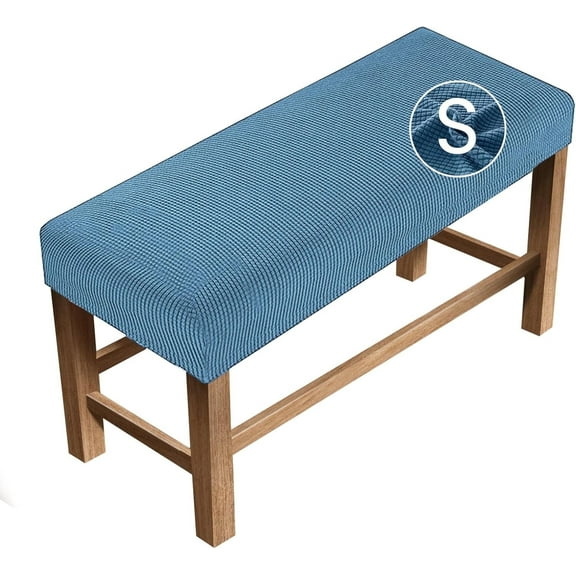 AIGIA Extra-Long Stretch Dining Bench Cover Anti-Dust Slipcover for Living Room Bedroom Kitchen Washable Print Seat Protector