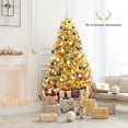 thumbnail image 4 of Costway 180 cm Árbol de Navidad 1036 Ramas Abeto Artificial con Decoraciones Tecnología Galvanoplateada con Base de Metal Oro Champaña, 4 of 7