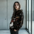 thumbnail image 2 of COEQINE Oversized Women's Hoodies Sweatshirts Pullover Tops Crewneck Fit Loose Long Sleeves Fashion Y2K Casual Wear Hooded Sweatshirt Christmas Snowman and Guitar Outfits Clothes, S, 2 of 7