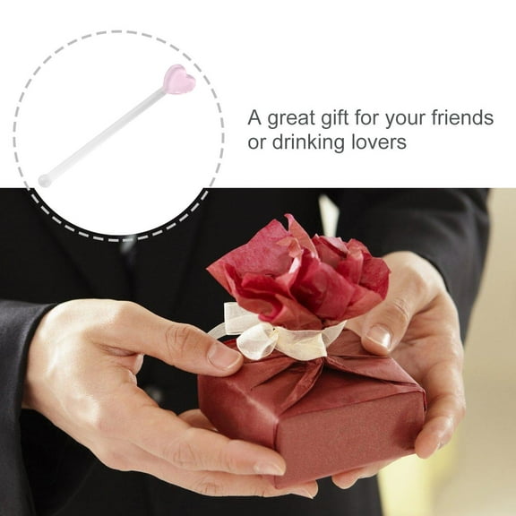 Raindrops Cocktail Mixer Sticks Premium Glass Transparent for Home 5Pcs