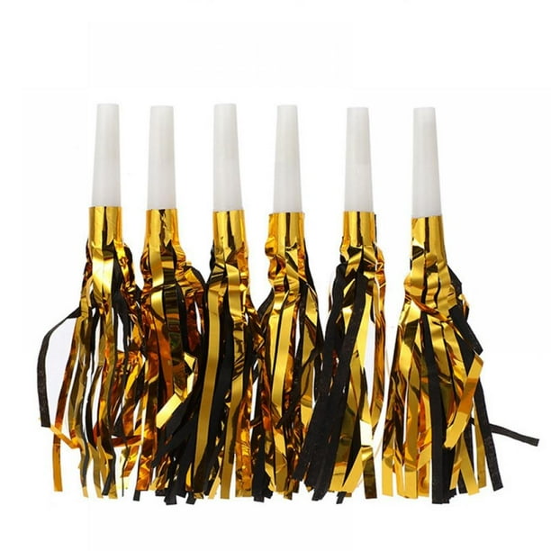 30 Pieces Gold Noise Makers for Adults Kids Party Horns and Blowers Noisemakers for Birthday