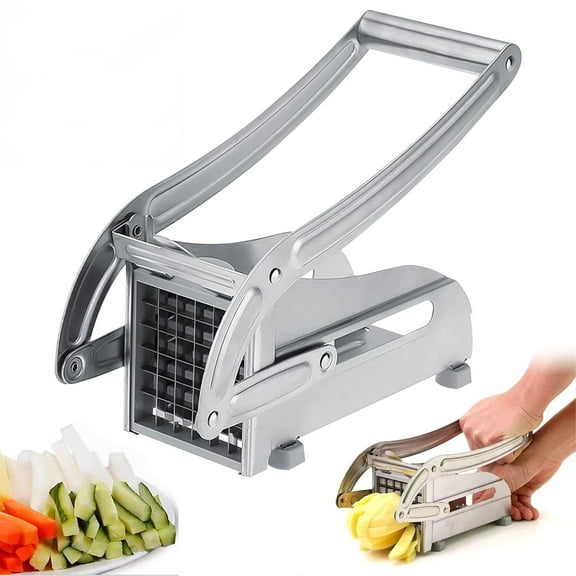 Stainless Steel French Fry Cutter Potato Vegetable Slicer Chopper Dicer 2 Blade