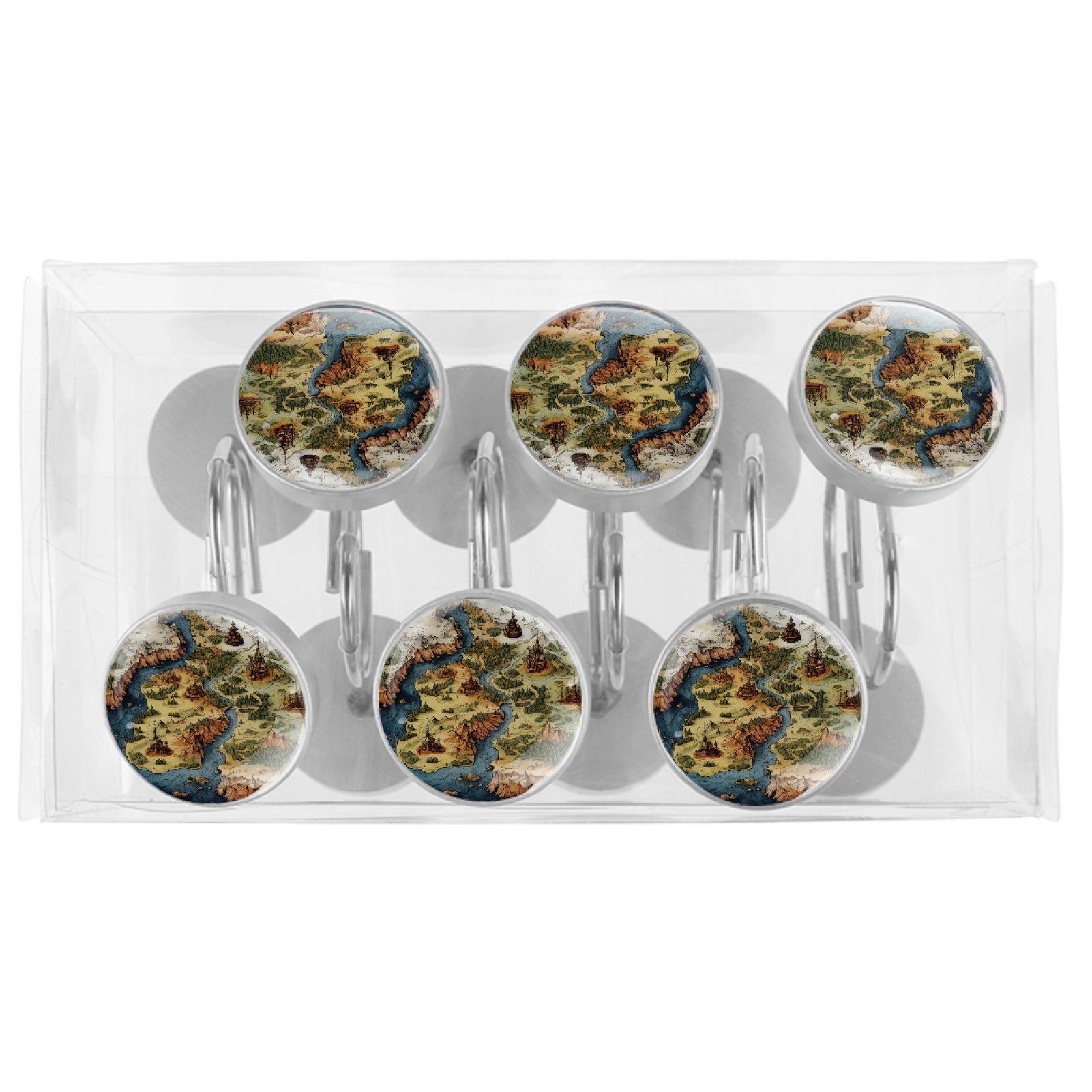 HemaKayy Sturdy Stainless Steel Shower Curtain Hooks, 12 Count