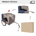 thumbnail image 4 of Dog Bike Trailer, Breathable Mesh Dog Cart Folding Pet Carrier Wagon with 20 Inch Wheels, Bicycle Carrier, 4 of 6