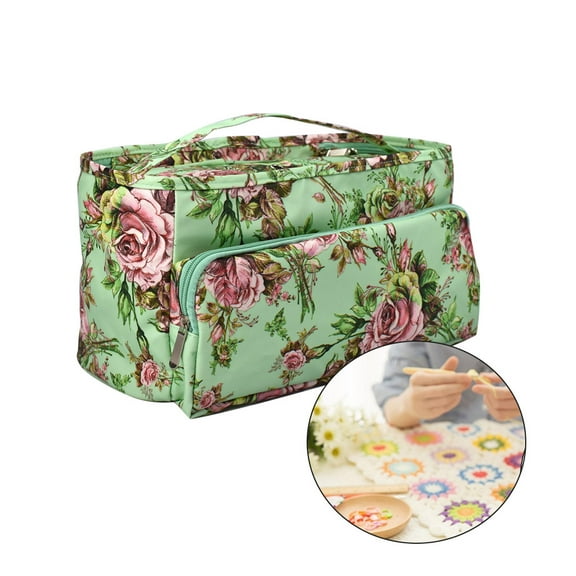 Empty Knitting Tote Yarn Storage Case Carrying Knitting Needles Crochet Hooks Sewing Accessories Organizer Bag