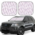 thumbnail image 2 of Picia Lavender Flowers 2 Piece Car Windshield Sun Shade Foldable | Foldable Sun Shield for Front Window Blocks UV Rays and Keeps Your Vehicle Cool-Small, 2 of 7